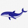 A vector illustration of a whale in silhouette form, suitable for various digital designs.