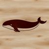 Cutting Machine Design - Whale SVG Image A detailed illustration of a whale in a vector format, suitable for cutting machines and laser engraving.