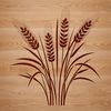 Detailed Wheat Illustration Vector A vector illustration of a single ear of wheat with detailed texture and silhouette.