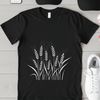 Beautiful Wheat Silhouette SVG Art Illustrative wheat plant with stylized leaves and grain, suitable for vector art projects.