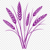 A stylized vector illustration of wheat in a clean and simple silhouette.