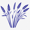 Free SVG Wheat Design A simple illustration of wheat in a clean vector format.