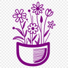 A decorative flower pocket design for crafting and DIY projects.