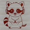 A simple vector illustration of a raccoon.
