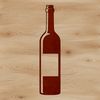 A detailed digital illustration of a wine bottle on a white background.