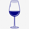 Red Wine Design Vector Art Wine glass filled with red liquid, depicted in a simple vector design.