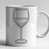 Clear Glass Filled with Wine Vector A single serving of red or white wine poured into a clear glass.