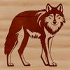 Vector Wolf Icon for Creative Projects A standalone illustration of a wolf in a natural environment.