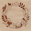 SVG Wreath Template for Personal Use A floral design for a wreath created as a vector graphic in SVG format.