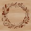 A vector illustration of a decorative wreath featuring a circular arrangement of blooming flowers.