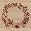 A digital floral wreath design made in vector format for crafting and design projects.