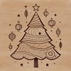 Festive Holiday Tree Graphic Simple Christmas tree graphic created using scalable vector graphics.