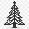 Decorative Christmas tree illustration in vector format, suitable for commercial or personal use.
