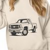 Stylized Pickup Truck Vector Design A digital illustration of a pickup truck in a stylized format, suitable for vector graphics and cutting machine use.
