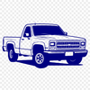 Classic Vehicle Illustration A vector illustration of a classic pickup truck with detailed features and design elements.