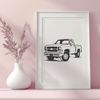 Pickup Truck Clip Art Design Illustrative pickup truck vector design for graphic projects and DIY crafts.