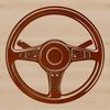 A detailed illustration of a steering wheel, ideal for vector design and cutting machine applications.
