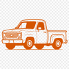 Bold Lines Vector Pickup Design A free vector illustration of a modern pickup truck with bold lines and detailed features.