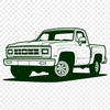 Free Pickup Truck SVG Vector Art A 2D vector illustration of a pickup truck, suitable for digital design projects.
