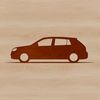 A clipart image of a car designed as scalable SVG graphics.