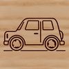 A simple line drawing of a vehicle, suitable for vector design and commercial or personal use.