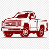 Beautiful SVG Design of a Pickup Vehicle Illustrated vector design of a pickup truck