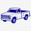 Rugged Modern Pickup Truck Vector Design A detailed vector illustration of a modern pickup truck with rugged design features.