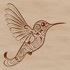 A vibrant illustration of a hummingbird in mid-flight, showcasing its intricate features.