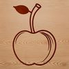 Smooth Skin Cherry Icon A vector illustration of a single cherry fruit with smooth skin and stem.
