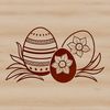 Colorful Easter Egg with Flowers SVG File Illustrated Easter egg with spring flowers, suitable for vector design projects.