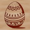 Hand-Drawn Easter Decoration A colorful, hand-drawn illustration of a traditional Easter egg decorated with intricate designs.