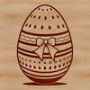 Easter egg illustration in a digital format suitable for cutting machines and vector graphics.
