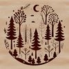 Free Forest Clipart and Graphics A dense forest with tall trees and lush foliage, suitable for vector art design projects.