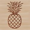 Free Vector Fruit Illustration A stylized illustration of a pineapple, ideal for vector design projects.