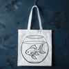 Goldfish in a Bowl Illustration A simple illustration of a goldfish swimming in a bowl.
