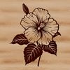 Stylized Hibiscus Blooms for Graphic Projects A stylized vector illustration of a hibiscus flower, suitable for graphic design projects.