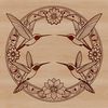 Floral Bird Illustration in SVG Illustrated hummingbird with floral elements and intricate details in vector format.