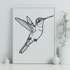 Mid-Air Hummingbird Design Element An isolated design element featuring a hummingbird in mid-air, created with precision digital art techniques.