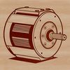 SVG graphic representation of a motor with precision-engineered design elements.