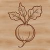 Root Veggie Illustration Vector illustration of a root vegetable radish in simple shape.