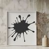 Fun Splat Shape SVG Template A colorful splat shape made from vector lines, suitable for cutting machines like Cricut or laser cutters.