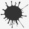 Beautiful Vector Splatter Design A colorful splat shape with irregular edges and textured appearance.