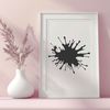 Beautiful Splat Clip Art A colorful splat shape made from vector lines for digital designs and crafts.
