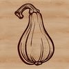 Beautiful Vector Squash Clip Art A high-quality SVG image of a squash, ideal for use in digital design, craft, or food-related applications.