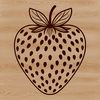 Simple Strawberry Fruit Vector Art A simple illustration of a ripe strawberry fruit in a single color.