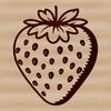Colorful Strawberry Icon A simple illustration of a strawberry, suitable for digital printing and crafting.