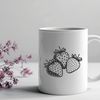 Free Fruit Vector Graphics A simple illustration of a ripe strawberry with seeds and leaves.