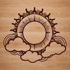 An SVG icon representation of a circular sun with rays.