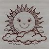 A stylized illustration of a sun symbol used in various graphic design projects.