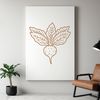 Vector Root Vegetable Art A detailed vector illustration of a single radish root with subtle texture and shading.